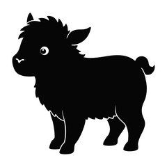 Yak on white background