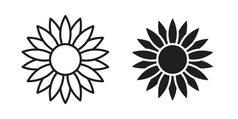 Sunflower icon symbol shape. vector symbols.