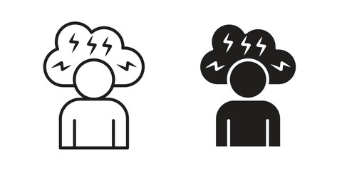 Stress icon symbol shape. vector symbols.