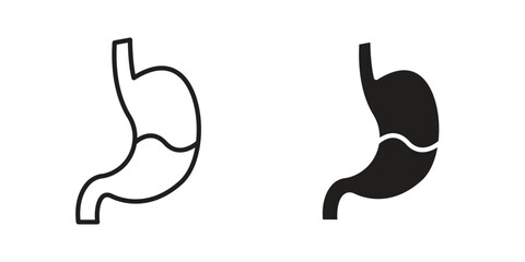 Stomach with Liquids icon symbol shape. vector symbols.