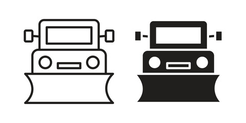 Snowplow icon symbol shape. vector symbols.
