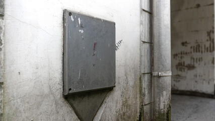 Electrical panel on street facade