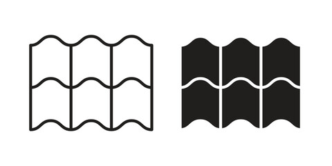 Roof tile icon symbol shape. vector symbols.