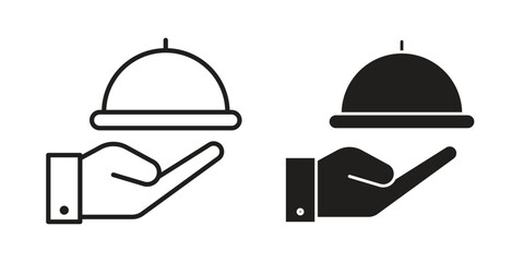 Restaurant Tray icon symbol shape. vector symbols.