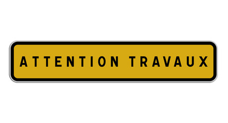 Panneau Attention Travaux, Signalisation de Sécurité pour Zones de Construction et Routes