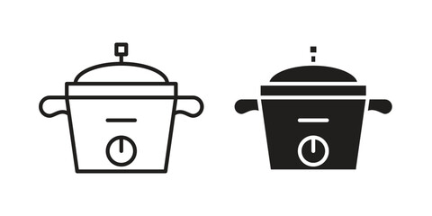 pressure cooker icon symbol shape. vector symbols.