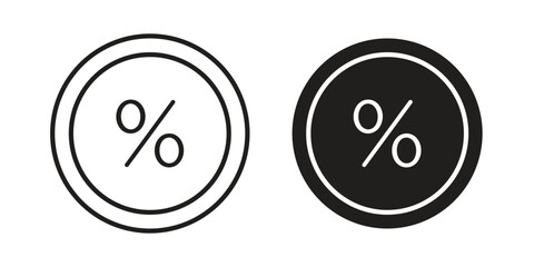 Percent icon symbol shape. vector symbols.