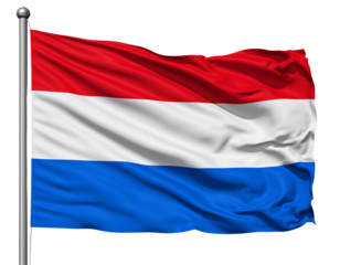 Waving National Flag Country Emblem Isolated on Transparent Background PNG