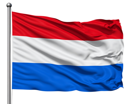 Waving National Flag Country Emblem Isolated on Transparent Background PNG