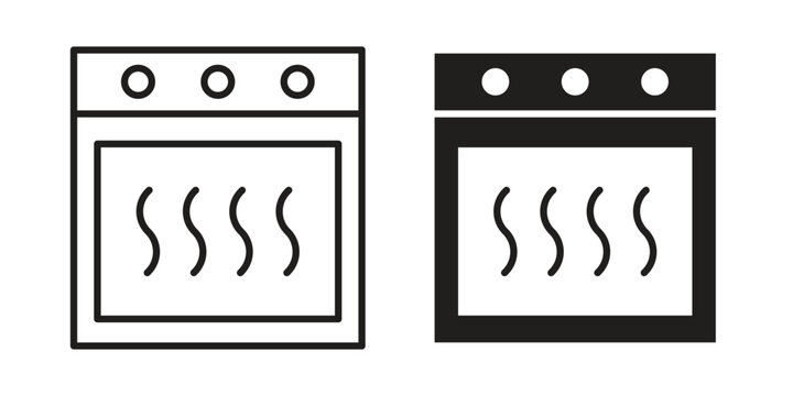 Oven icon symbol shape. vector symbols.