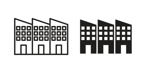 Obraz premium Office block icon symbol shape. vector symbols.