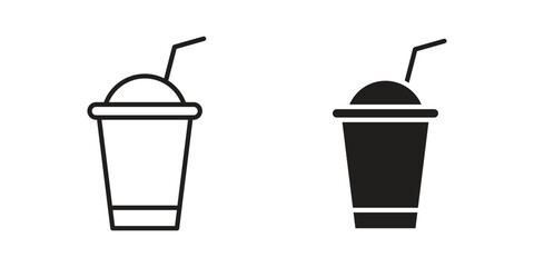 Milkshake icon symbol shape. vector symbols.