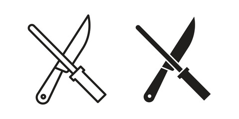 Knife sharpener icon symbol shape. vector symbols.