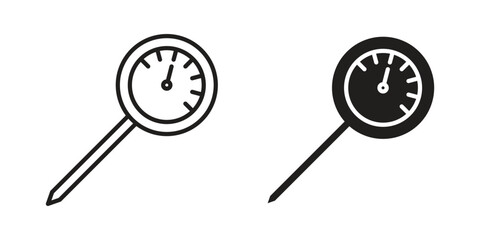 Kitchen thermometer icon symbol shape. vector symbols.