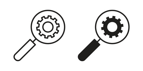 Investigate icon symbol shape. vector symbols.