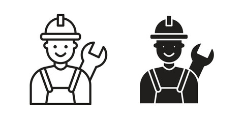Engineer icon symbol shape. vector symbols.
