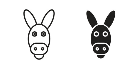 Donkey icon symbol shape. vector symbols.