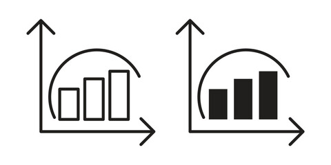 Diminishing returns icon symbol shape. vector symbols.
