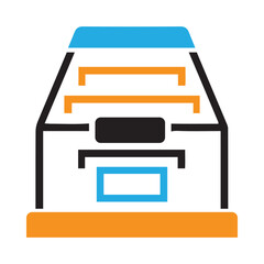 File, cabinet, drawer, office file, filing cabinet icon