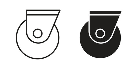 Cart trolley wheel icon symbol shape. vector symbols.