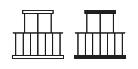 Balcony icon symbol shape. vector symbols.