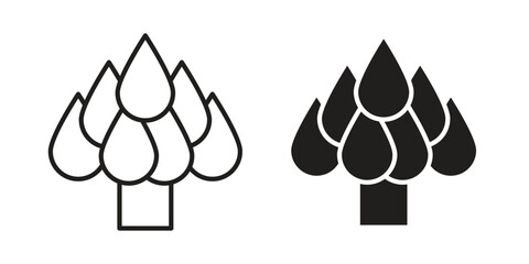 Artichoke icon symbol shape. vector symbols.