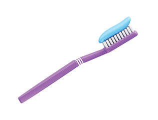 Toothbrush with toothpaste icon 3d illustration rendering
