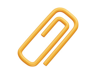 Paper clip icon 3d illustration rendering