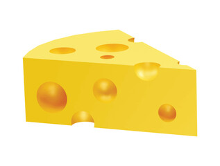 Cheese icon 3d illustration rendering