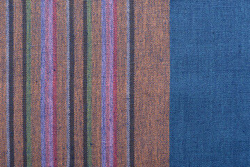 Close up texture of asian local cotton fabric textile background