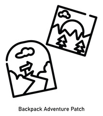 Trail Badge Icon – Backpack Patch for Hiking and Outdoor Adventure