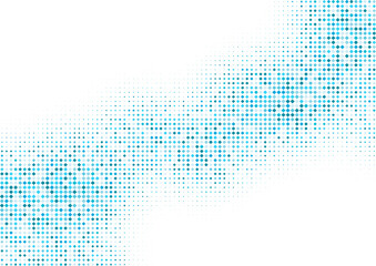 Geometric halftone mosaic pattern background in shades of blue