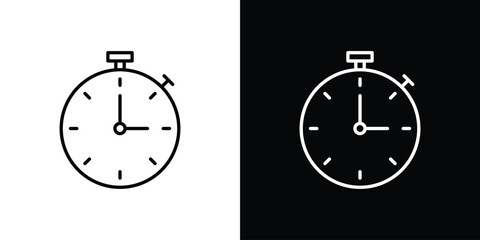 Stopwatch icon Editable stroke vector pack, suitable for web designs.