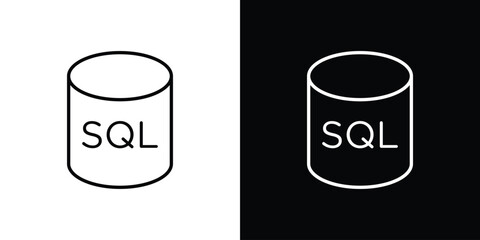 SQL icon Editable stroke vector pack, suitable for web designs.