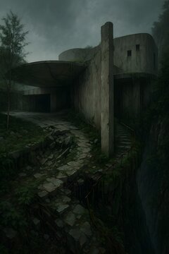 Old villa on the cliff edge 