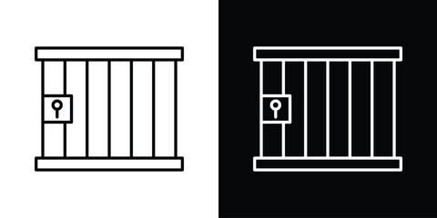 Prison icon Editable stroke vector pack, suitable for web designs.