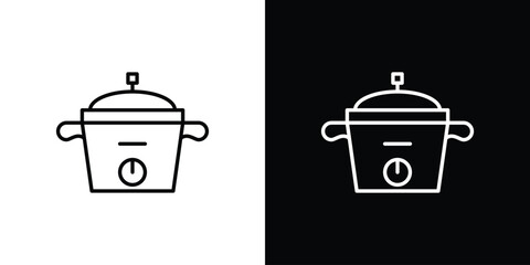 pressure cooker icon Editable stroke vector pack, suitable for web designs.