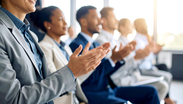 Menschen im Business Meeting applaudieren 