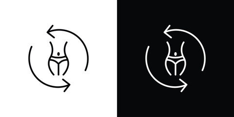 Fototapeta premium Metabolism icon Editable stroke vector pack, suitable for web designs.