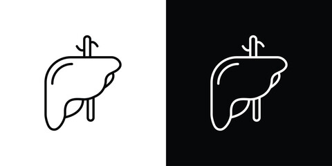 Liver icon Editable stroke vector pack, suitable for web designs.