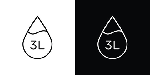 Liter icon Editable stroke vector pack, suitable for web designs.