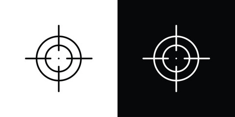 Gun target icon Editable stroke vector pack, suitable for web designs.