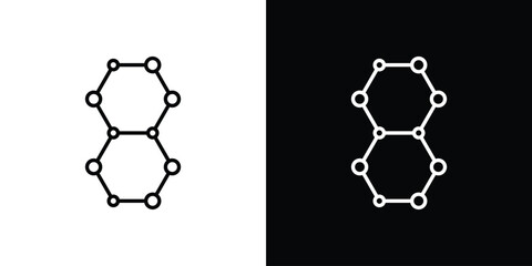 Obraz premium Graphene icon Editable stroke vector pack, suitable for web designs.
