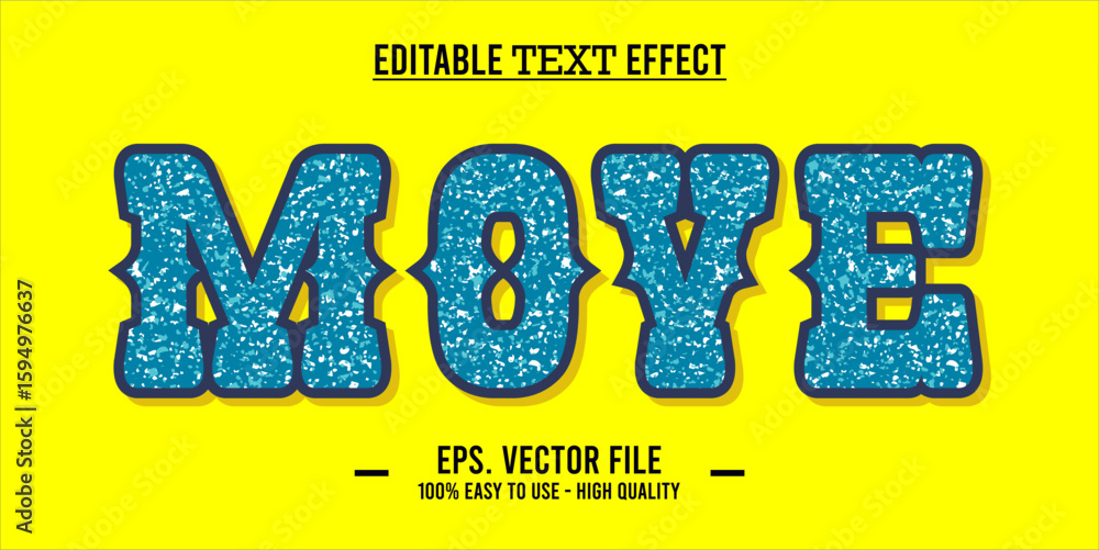Poster move editable text effect concept