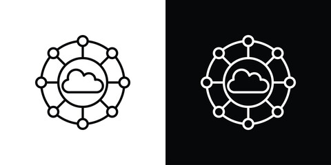edge computing icon Editable stroke vector pack, suitable for web designs.