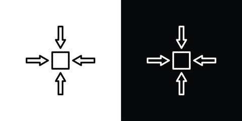 Fototapeta premium Compact size icon Editable stroke vector pack, suitable for web designs.