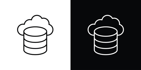 Cloud server icon Editable stroke vector pack, suitable for web designs.