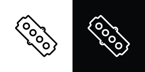 Car gasket icon Editable stroke vector pack, suitable for web designs.