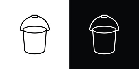 Bucket icon Editable stroke vector pack, suitable for web designs.