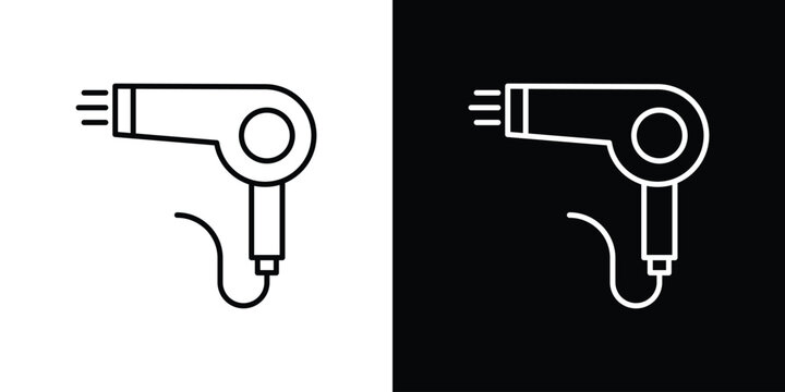 Blow dryer icon Editable stroke vector pack, suitable for web designs.